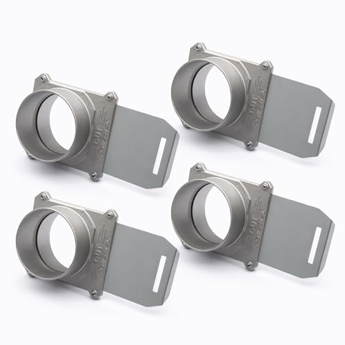 POWERTEC 70326-P4 Blast Gate 4 Inch w/Anti Clog and Air Leak Seal for Dust Collection 4 PK
