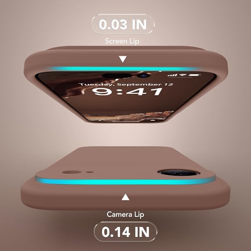 Image of Magnetic for iPhone Air Case, Compatible with MagSafe, [Full Camera Protection][Screen Protector] Silicone Shockproof Protective Phone Case for iPhone 17 Air 6.5 inch, Brown