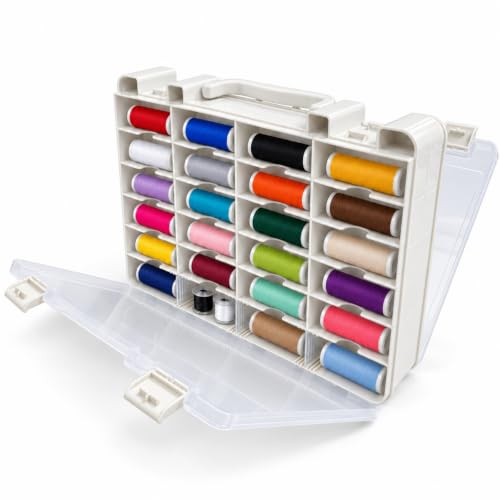 Saichotoy 48-Grid Embroidery Floss Organizer, Sewing Thread Organizer Box | Embr...