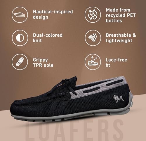 Image of Neeman's Relive Knit Boat Loafer for Men | Breathable Knit Upper Comfortable, Lightweight & Flexible Sole
