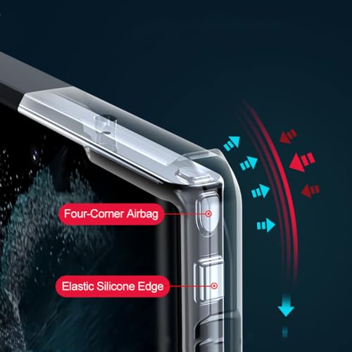 Coque Samsung S23 transparente et antichoc avec contour noir chic - 3