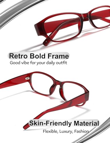 Image of Wide Rectangle Blue Light Glasses for Woman Reduce Eyestrain for Gaming /Computer /Screen
