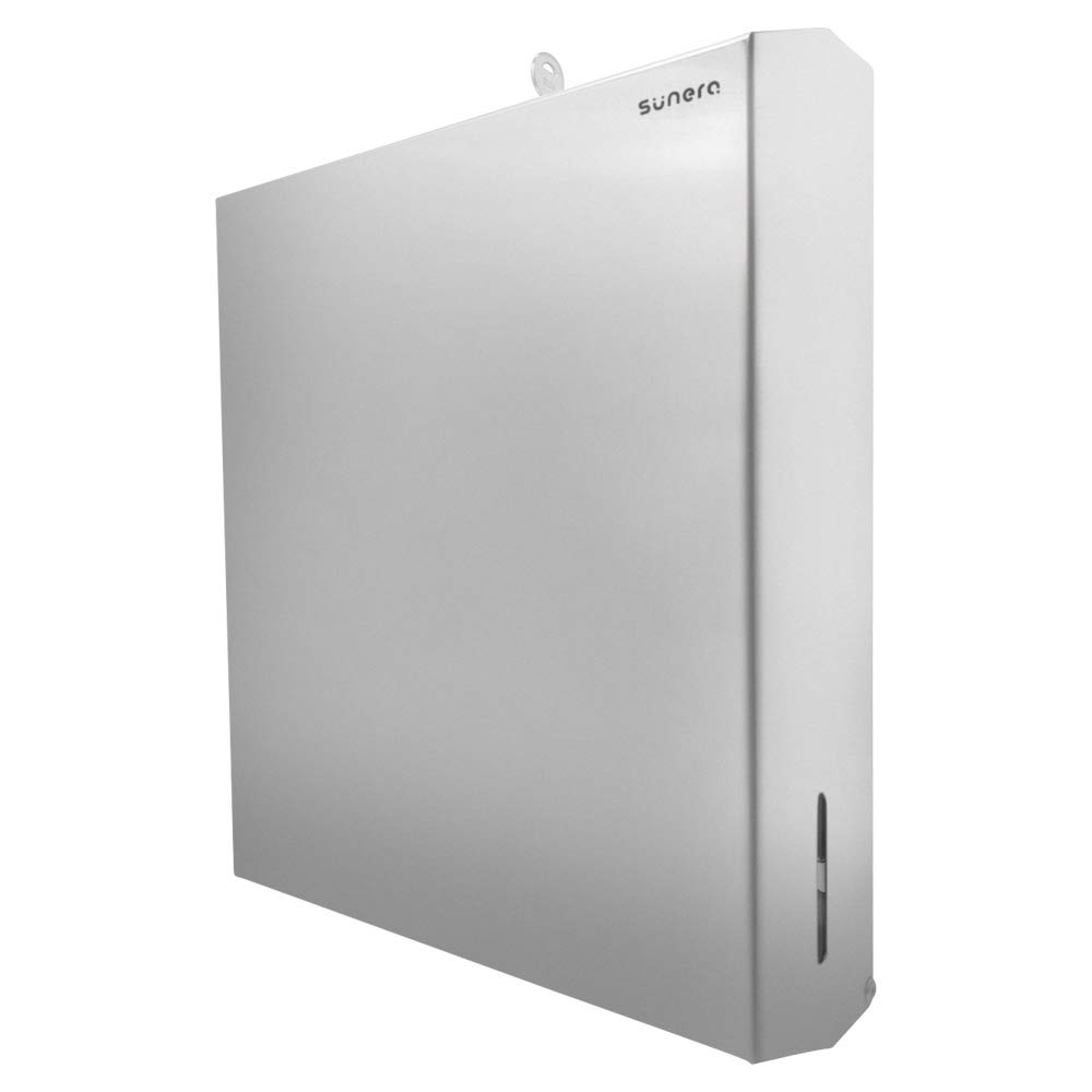 SUNERA Dispenser di asciugamani di carta C-Fold / Multi-Fold Commerciale Dispenser di asciugamani di carta a parete Montaggio a parete in acciaio inox 304 finitura spazzolata