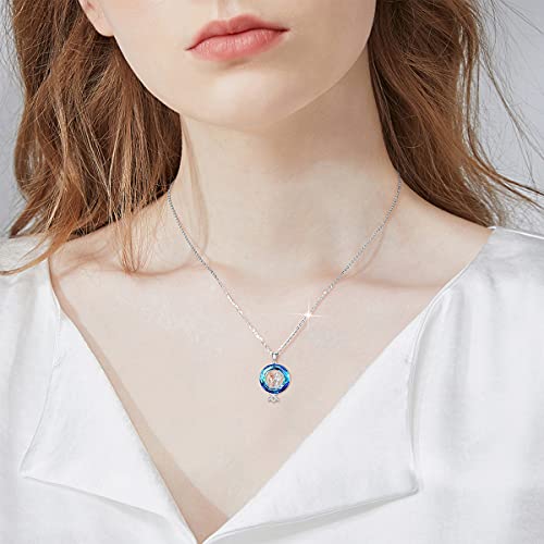 MONGAS Mermaid Necklace 925 Sterling Silver with Crystal Mermaid Sister Christmas Jewelry Gifts for Women - Image 3