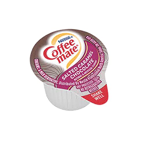 Liquid Coffee Creamer, Salted Caramel Chocolate, 0.375 Oz Mini Cups, 50/Box #TOP1