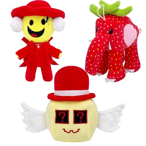 A plush trio ripped straight from absurdist internet meme culture — chaotic, weird, and guaranteed to confuse anyone over 30.