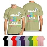 velquessa Camiseta Personalizada,Personalizar Camisetas Hombres Mujeres Diseño Foto/Logo/Texto,Camisetas Personalizadas Pareja,Camiseta para Personalizado por Delante y Detras