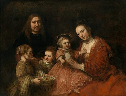 Portrait de famille de Rembrandt sur toile d'art, affiche 60x90cm aux finitions muséales
