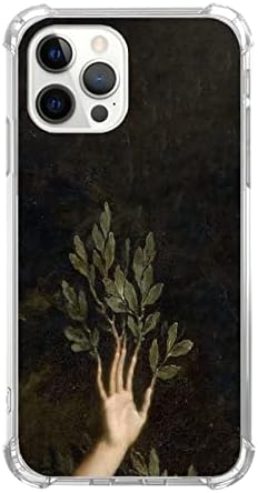 LUNL CILNY Fairy Dark Grunge Cottage Core Phone Case for iPhone 14 Pro Max, Abstract Fingertip Plant Case for Teens Women Men, Unique Soft TPU Bumper Case for iPhone 14 Pro Max