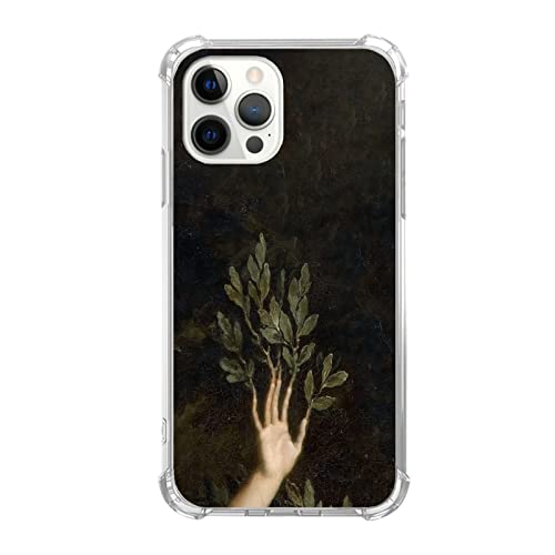 Lunl Cilny Fairy Dark Grunge Cottage Core Phone Case For Iphone 14 Pro Max, Abstract Fingertip Plant Case For Teens Women Men, Unique Soft Tpu Bumper Case For Iphone 14 Pro Max #TOP10