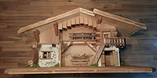 Woidwerk Manufaktur Weihnachtskrippe Krippe Krippenstall (W30) Weihnachten Weihnachtskrippen Krippenfiguren Tischkrippe Cover