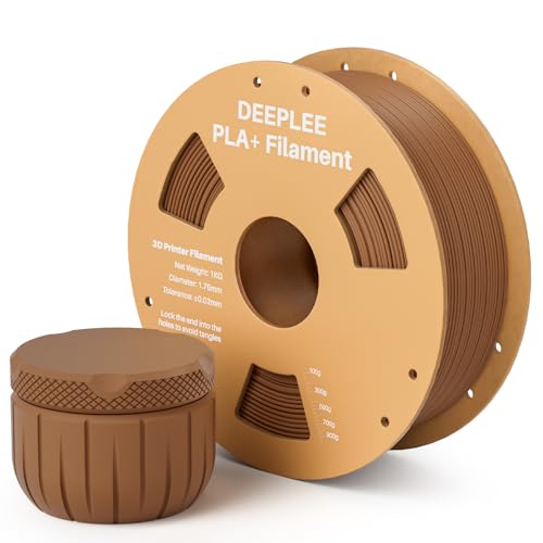 Image of PLA+ 1.75mm 3D Printer Filament, PLA Plus with Dimensional Accuracy + /- 0.02mm, Higher Strength and Toughness, Neatly Wound, No Clogging, Fits for Most FDM 3D Printers, Brown