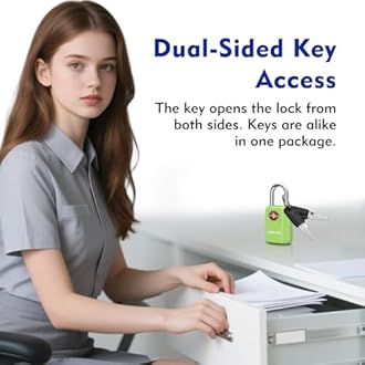 Sure Lock TSA Approved Luggage Locks - One Key Opens All, Compact & Durable Zinc Alloy Travel Lock with Steel Shackle, Keyed Alike (Multiple Colors, Mini Size for Suitcase/Backpack/Gym Locker)