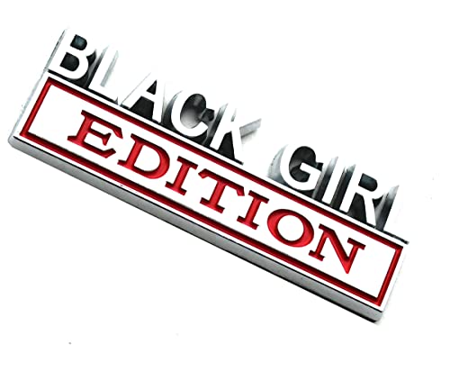 Image of SSDD CH-Black Girl Edition Emblem 3D Fender Badge Car Truck Decal Replacement for F150 F250 F350 Chevy Silverado 1500 2500 Chevrolet C10 C15 (Chrome /Red)