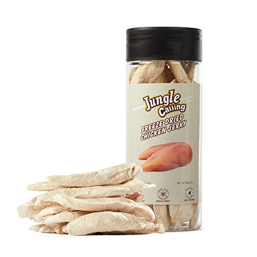Jungle Calling Freeze Dried Dog and Cat Treats, Single Ingredient, High Protein for Small Dogs, 3.2oz (Chicken)