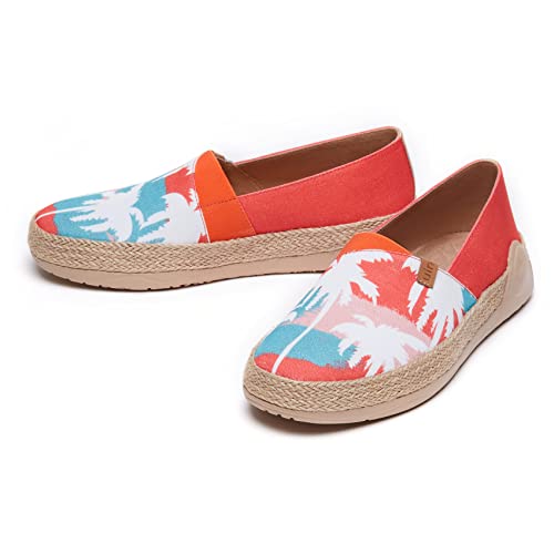 Image of UIN Shoes for Women Slip On Sneakers Comfortable Lightweight Barefoot Travel Art Painted Casual Loafers