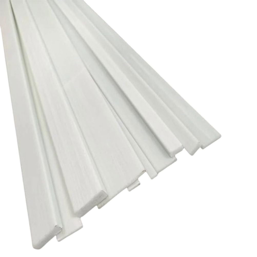 Coyouco One Color White Fiberglass Flat Strip, 8M Thick 30Mm Wide, 1M Frp Fiberglass Support Bar Insulation Strip For Diy Structural Reinforcement And Industrial Use