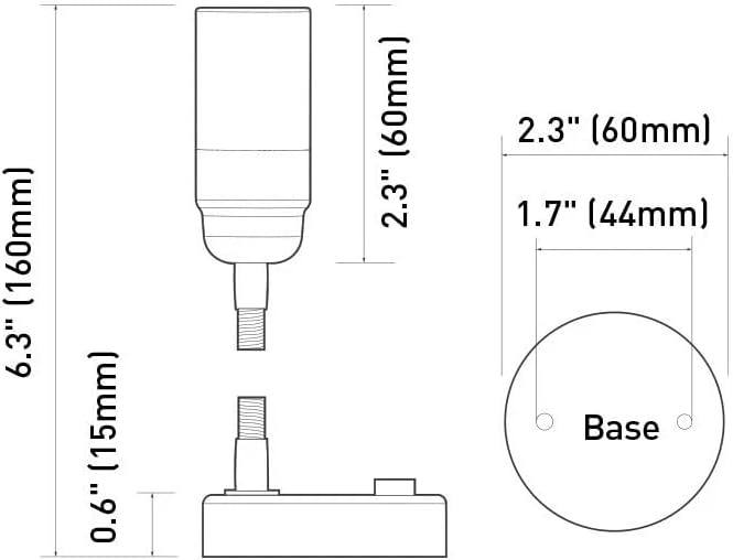 MUSM 12V Flexible LED Reading Light RV Camper Bedside Lamp w/Warm White & Blue