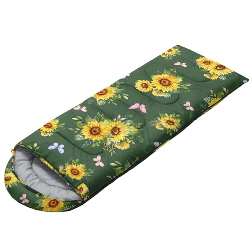 Bolsas de dormir para adultos y niños para camping, ligeras, impermeables para 3 estaciones con bolsas de compresión miniatura 2