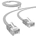 Produktbild HB Digital Netzwerkkabel LAN Kabel Cabel Flachkabel Slim flach RJ45 Stecker 3m 300cm cat 6 grau beige Kupfer Profi U/UTP bis zu 10 Gbit 10.000 Mbit cat. 6 Cat6 RJ45 Port Ethernet Netzwerk Patchcable