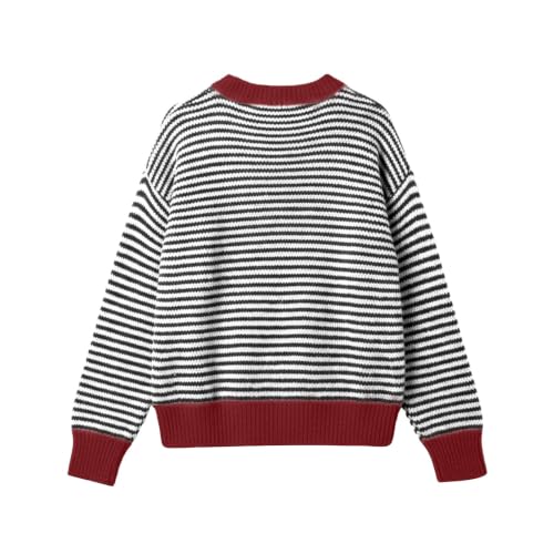 Women's Cardigan Striped Sweater Clothes Button Down Knit Clothing - image 4