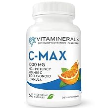 Vitaminerals C MAX Antioxidant Support 1,000 mg Vitamin C, with Bioflavanoids - Veggie Capsules 60 Vegetarian Capsules
