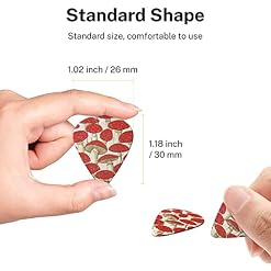 Ensemble de 6 médiators de guitare champignon rouge blanc pour guitare acoustique, guitare électrique, basse, ukulélé… - Les Beatles, Paul McCartney, John Lennon, RIngo Starr, George Harrison Ensemble de 6 médiators de guitare champignon rouge blanc pour guitare acoustique, guitare électrique, basse, ukulélé… – Image 7