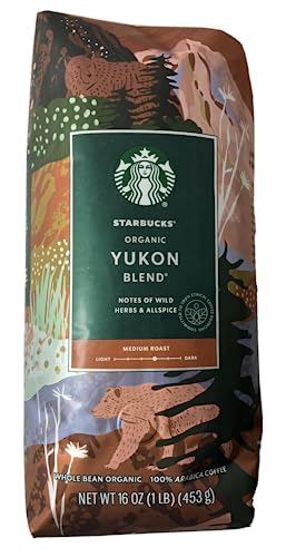 Starbucks Organic Yukon Blend 1 Pound Bag of Medium Roast Whole...