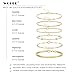 Wgoud Waterproof Gold Bracelets for Women Trendy, Dainty 14K Real Gold Plated Fashion Stackable Bracelet Sets for Women Thin Cuban Link Paperclip Chain Bracelets Layered Gold Jewelry Sets Gifts for Womens (6Pcs Gold Bracelet A)