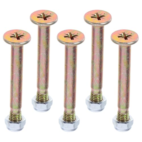 DECOMELODY Lot de 5 Vis en Acier pour Fixation Parasol de Terrasse Support de Mât Robuste Accessoires d'Extérieur Universels pour Tente Jardin et Camping Boulons Stables Anti-Vent