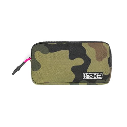 Muc-Off Capa Essentials, Camo – Bolsa para bicicleta, carteira para celular de ciclismo com zíper – Acessórios para bicicleta para armazenar celular e ferramentas de bicicleta