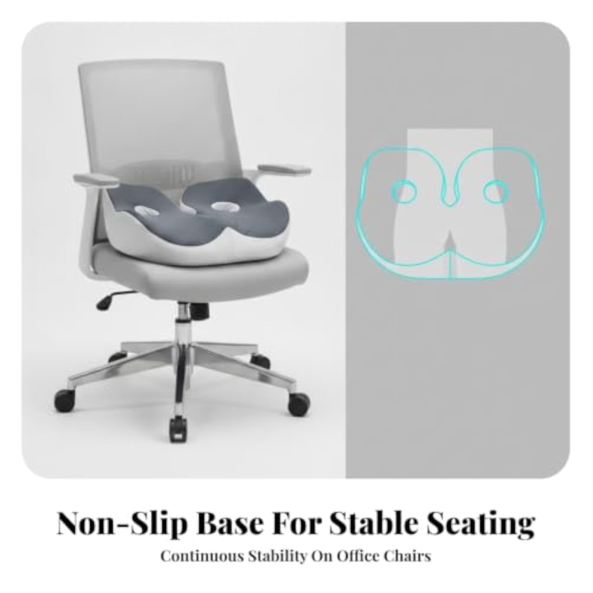 Ergonomic Memory Seat Cushion for Office Workers