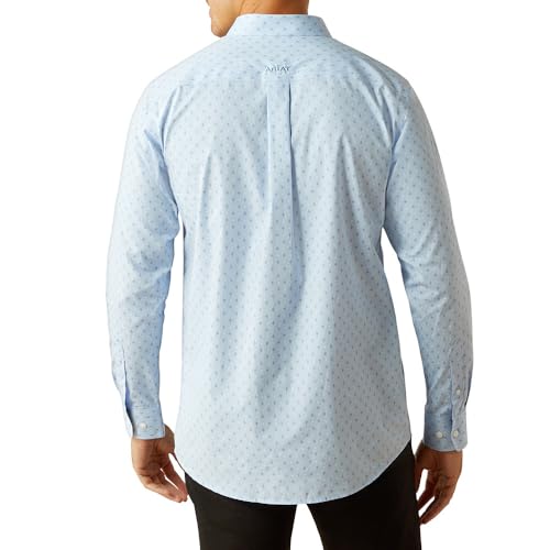 Ariat Men's Light Blue Wrinkle Free Donte Shirt2