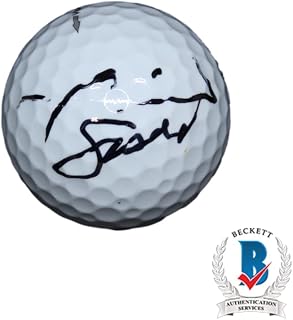 JORDAN SPIETH SIGNED AUTOGRAPH AUGUSTA MASTERS LOGO GOLF BALL B W/BECKETT AUTHENTICATION BAS COA - PGA TOURNAMENT WINNER, 2015 MASTERS CHAMPION, 2015 US OPEN CHAMPION, 2017 BRITISH THE OPEN CHAMPION