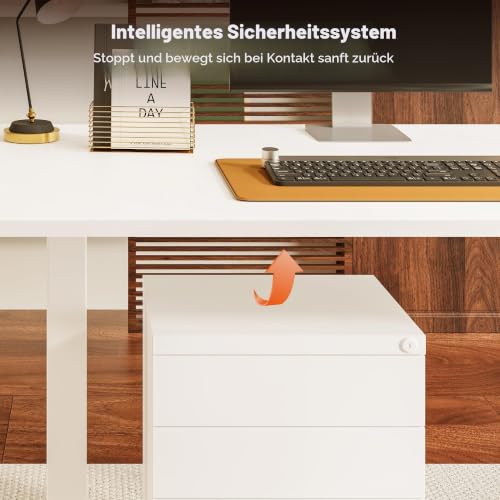 SANODESK Höhenverstellbarer Schreibtisch elektrisch 180x80 cm – Ansicht 5