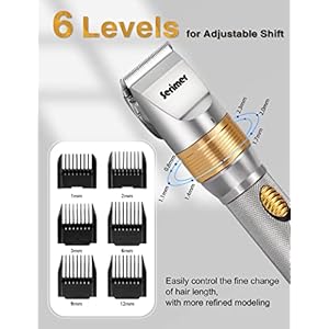 Dog Clippers for Grooming, Professional 15V Heavy Duty Dog Hair Clipper,Pet Hair Trimmers for Thick Coats,Low Noise Cord Dog Grooming Clippers with Guard Combs Brush for Dog Cat Dog Clippers for Grooming, Professional 15V Heavy Duty Dog Hair Clipper,Pet Hair Trimmers for Thick Coats,Low Noise Cord Dog Grooming Clippers with Guard Combs Brush for Dog Cat