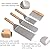 Professional Griddle Spatula Set – 4-Piece Flat Top Grill Tool Kit for BBQ, Hibachi & Outdoor Cooking – Heavy Duty Stainless Steel Griddle Spatula, Flipper, Turner, Chopper/Scraper with Wooden Handles