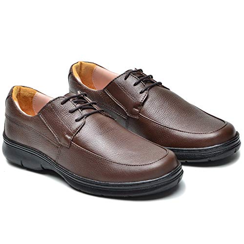Sapato Social masculino sola antistress leve legitimo couro bovino soft F500 (41, F500 chocolate)