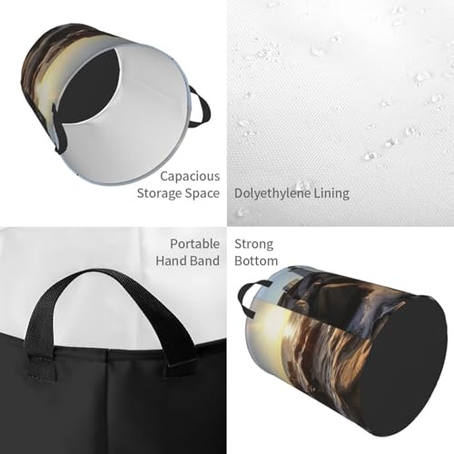 Grand panier de rangement pliable pour couvertures et jouets d'enfant - 5