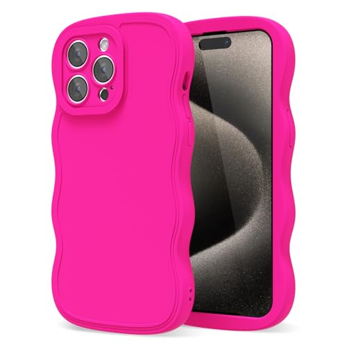 Coque iPhone 15 Pro Max rose vague en silicone pour votre quotidien