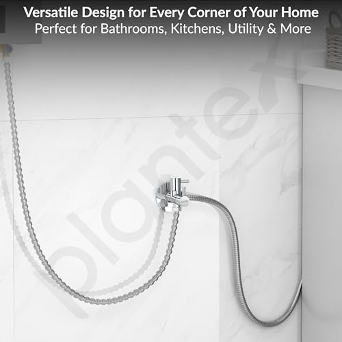 Image of Plantex Pure Brass 2 Way Angle C ock /Angle Valve for Bathroom withTeflon Tape /Angleular Cocke -(ICO-908-Mirror-Chrome)