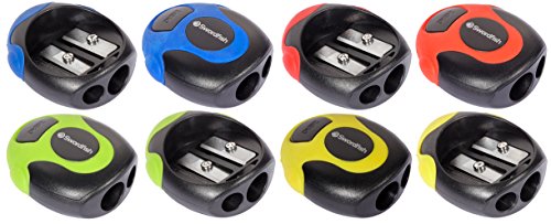 Taille-crayon double à réservoir ergonomique Swordfish en pot