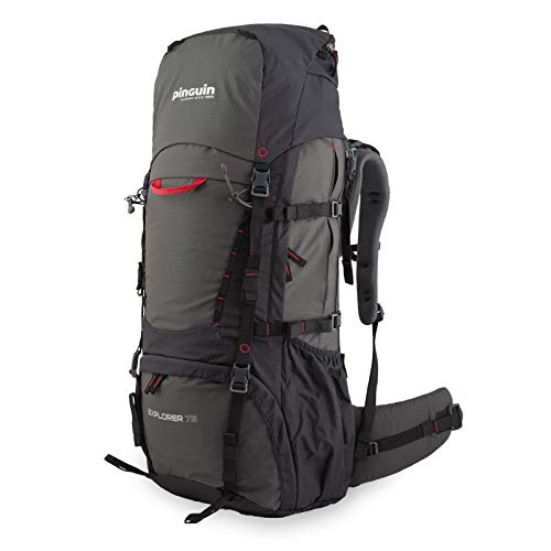 Pinguin Trekking Wander Explorer - Mochila de senderismo (75 L, altura regulable), color negro