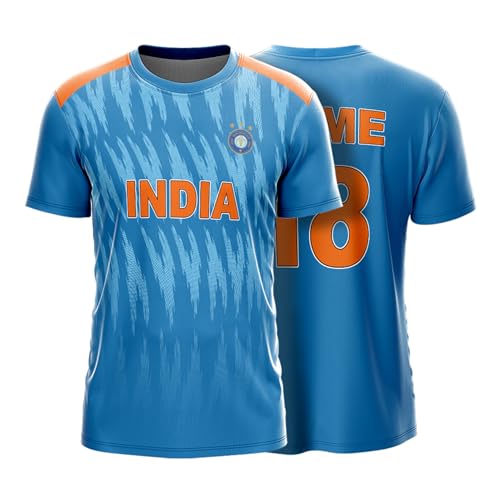 Image of YOURJERSEY India World Cup Jersey Collection 1992-2025 | Customised Cricket Jersey with Name & Number | Sizes 2Y to 4XL | Men, Women & Kids | Breathable Sportswear for Fans T-Shirt