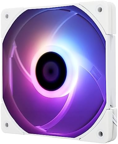 Thermalright C12015W-S CPU Fan Computer case Fan Quiet 4pin PWM ARGB PC Fan, 15mm Slimline Cooler Fan, 120mm CPU Cooling Fan(White)