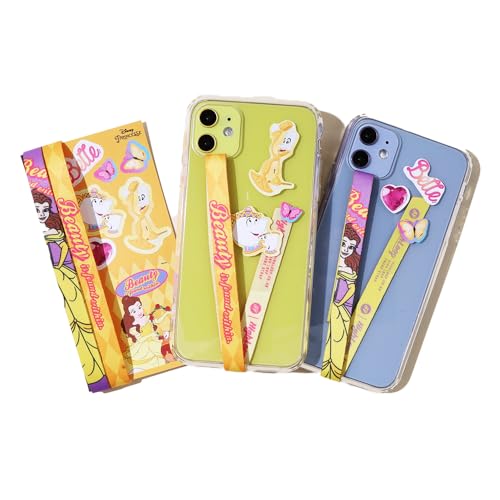 【ハイループ Highloop】スマホケース ハンドストラップ フィンガーストラップ 落下防止 ワイヤレス充電対応 phonestrap ディズニー (D_048 ディズニー プリンセス (ベル))
