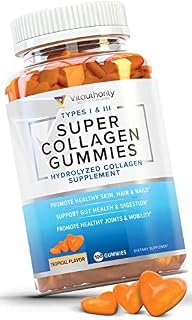 SUPER COLLAGEN GUMMIES: Best Hydrolyzed Collagen Gummy Supplement for Women and Men, Gluten-Free