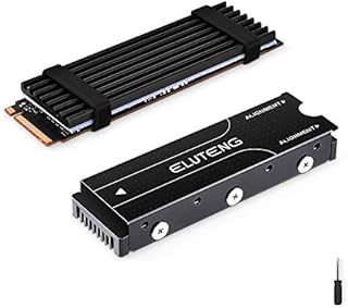 ELUTENG M.2 SSD NVME Heatsink 2 Pack Fits for PS5 Computer PC Aluminum Cooler Double-Sided M2 2280 SSD Heatsink M2 NGFF NVME Heatsink with 4 Thermal Silicone Pad for M.2 PCIE NVME SSD or M.2 SATA SSD