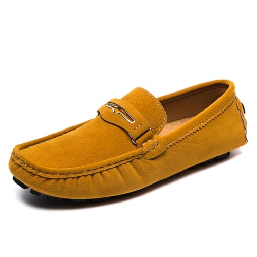 Mocasines Penny para hombre de diseño casual en color amarillo para tu día a día