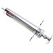 EatingBiting（R）20ml Reusable Stainless Steel Hypodermic Veterinary Animal Syringe Glass for Lab/Quality Stainless Steel/Simple Structure/with Locking Screws Simple Operation